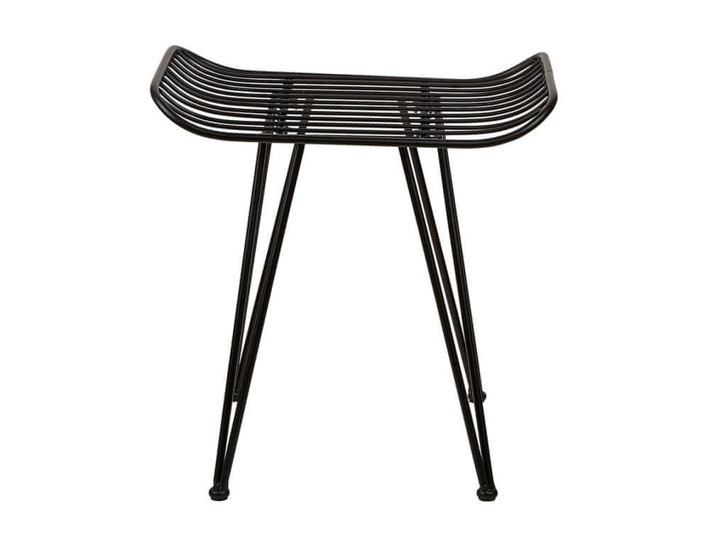 Villa Collection , Kovová stolička Svale Black 41 cm | čierna